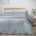 Catherine Lansfield Blue Crinkle Seersucker Duvet Cover Set