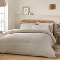 Catherine Lansfield Natural Crinkle Seersucker Duvet Cover Set