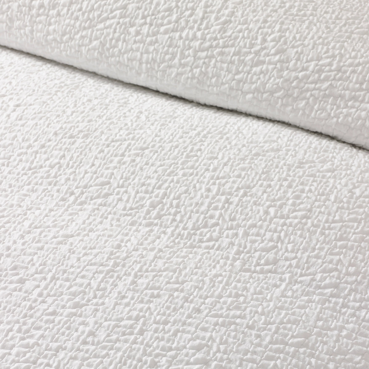 Catherine Lansfield White Crinkle Seersucker Duvet Cover Set