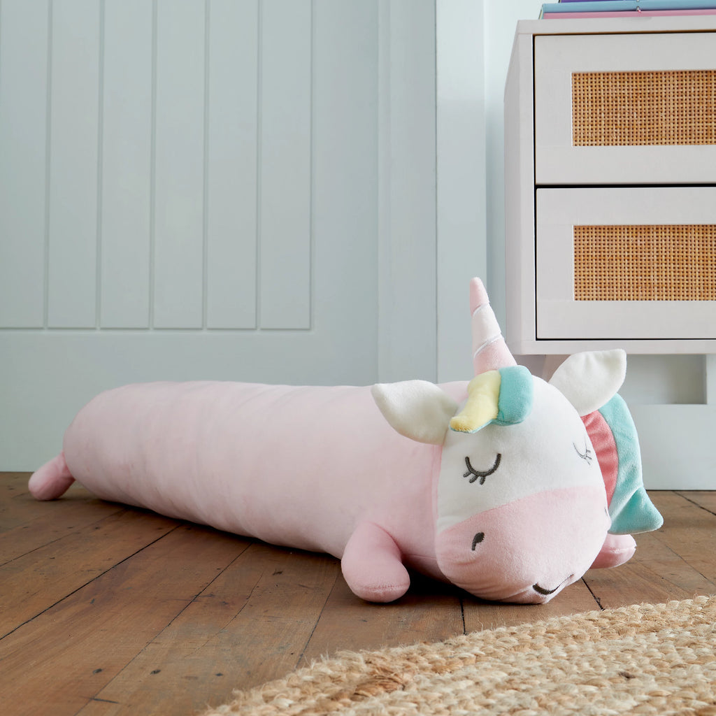 Catherine Lansfield Cuddle Friends Unicorn 3D Cushion Pink 90x15cm