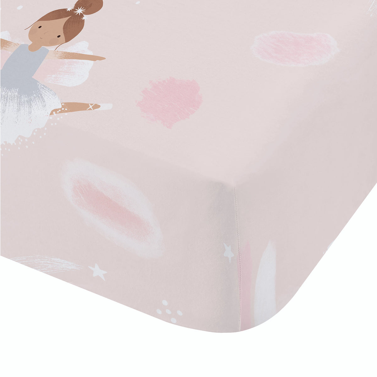 Catherine Lansfield Dancing Fairies Pink Fitted Sheet