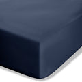 Catherine Lansfield Easy Iron Percale  Fitted Sheet 35cm Depth Navy Blue