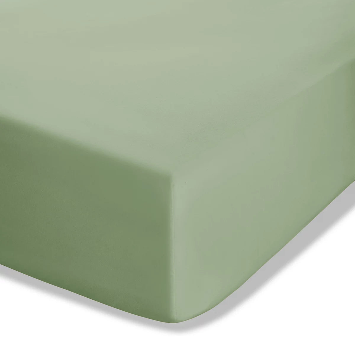 Catherine Lansfield Easy Iron Percale  Fitted Sheet 35cm Depth Sage Green