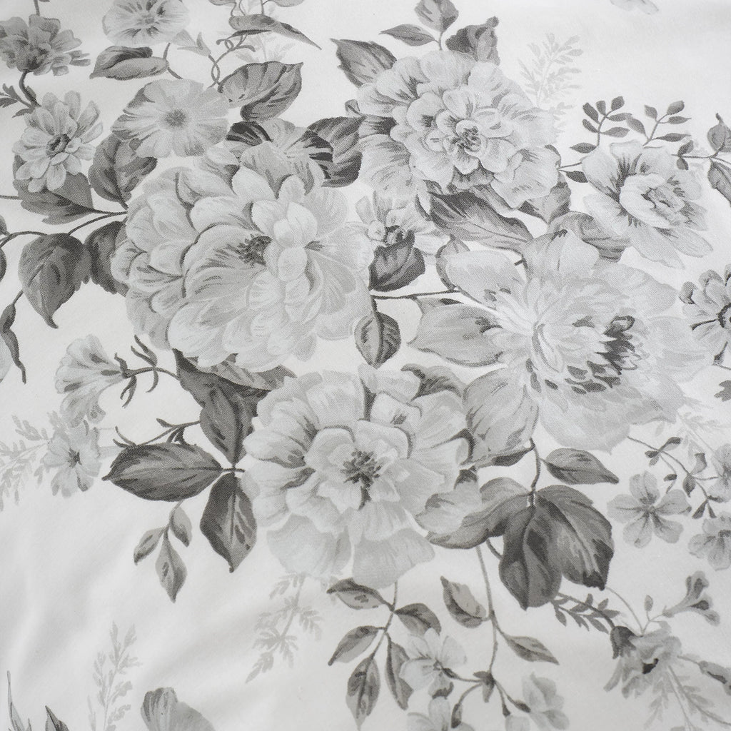 Catherine Lansfield Elinda Floral Reversible Duvet Cover Set Grey