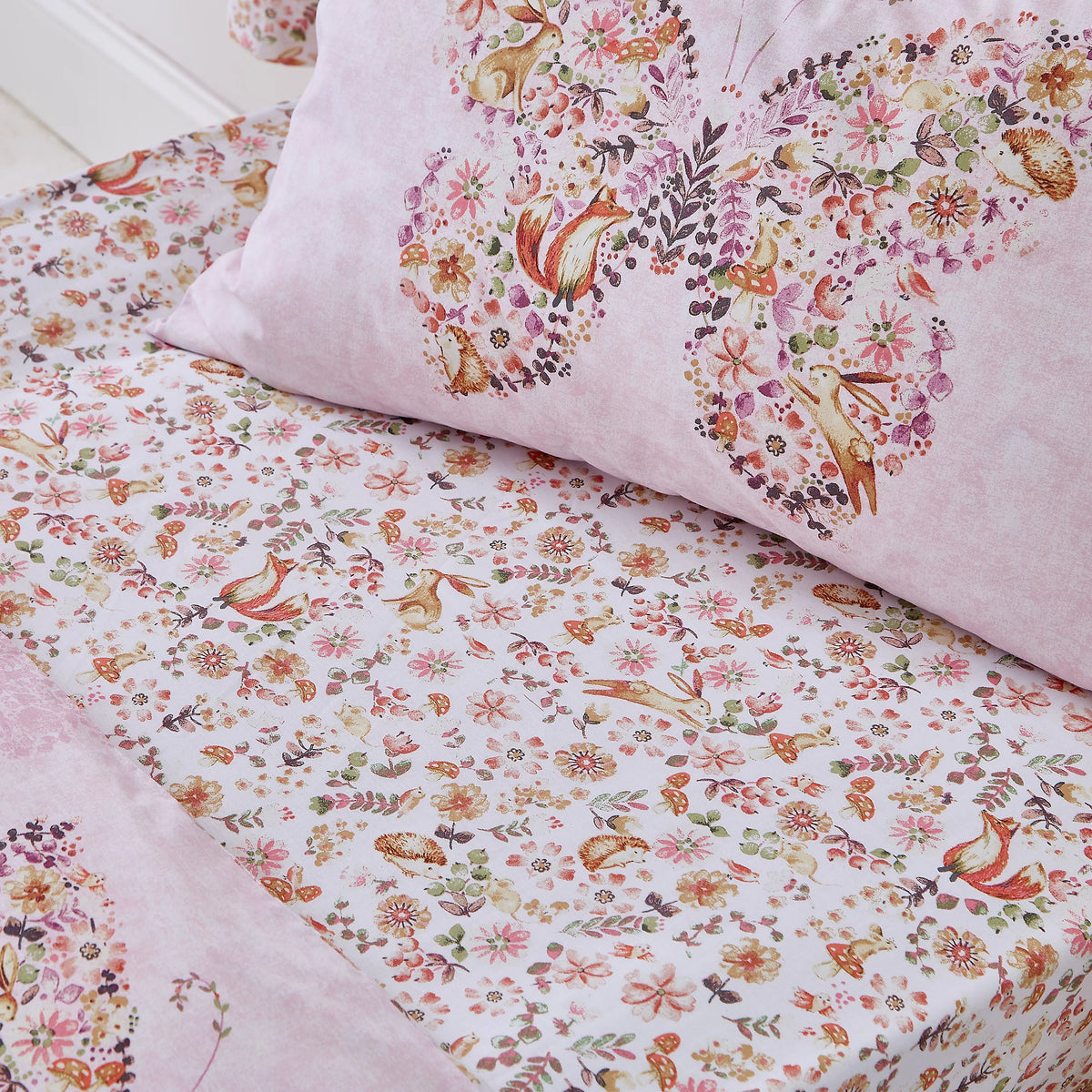 Catherine Lansfield Enchanted Butterfly Pink Fitted Sheet