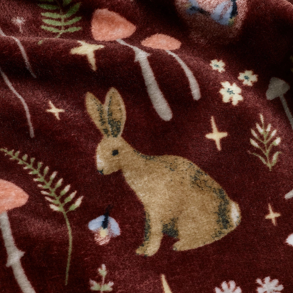 Catherine Lansfield Enchanted Twilight Animals Cosy Blanket Throw Chocolate