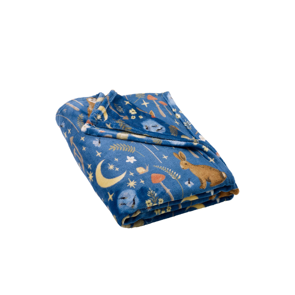 Catherine Lansfield Enchanted Twilight Animals Cosy Blanket Throw Navy Blue