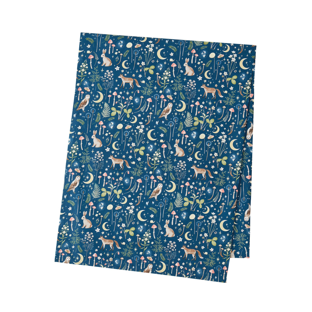 Catherine Lansfield Enchanted Twilight Animals Cotton Table Cloth in Navy Blue