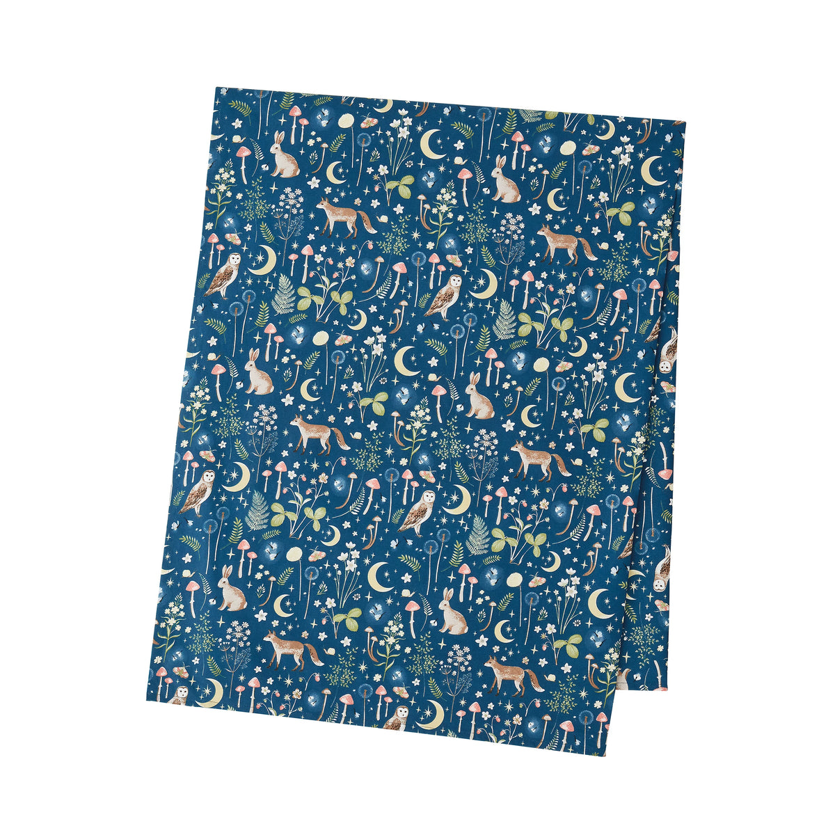 Catherine Lansfield Enchanted Twilight Animals Cotton Table Cloth in Navy Blue