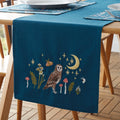 Catherine Lansfield Enchanted Twilight Animals Cotton Dining Table Runner in Navy Blue