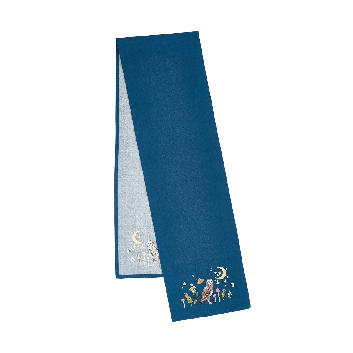 Catherine Lansfield Enchanted Twilight Animals Cotton Dining Table Runner in Navy Blue