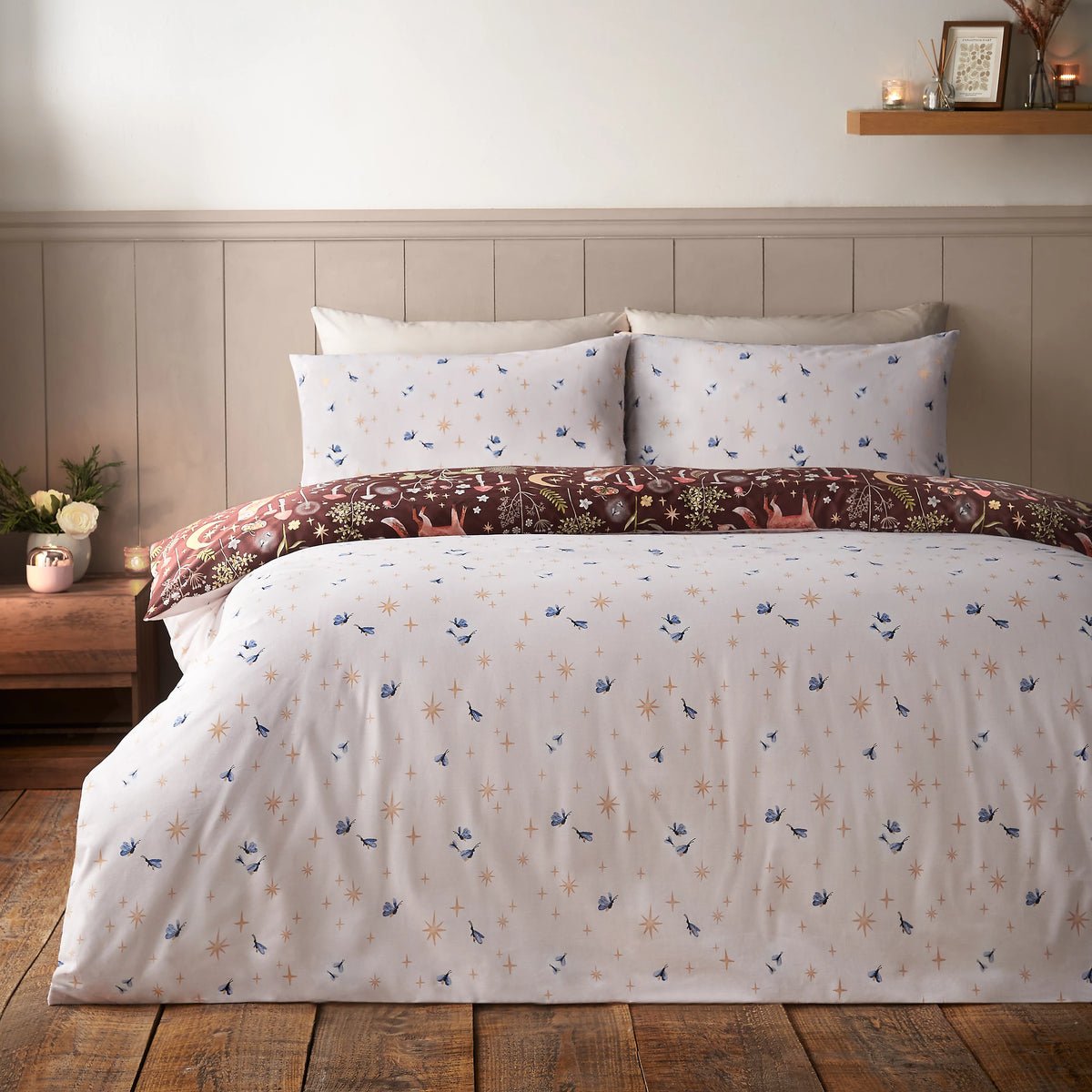 Catherine Lansfield Chocolate Enchanted Twilight Duvet Set