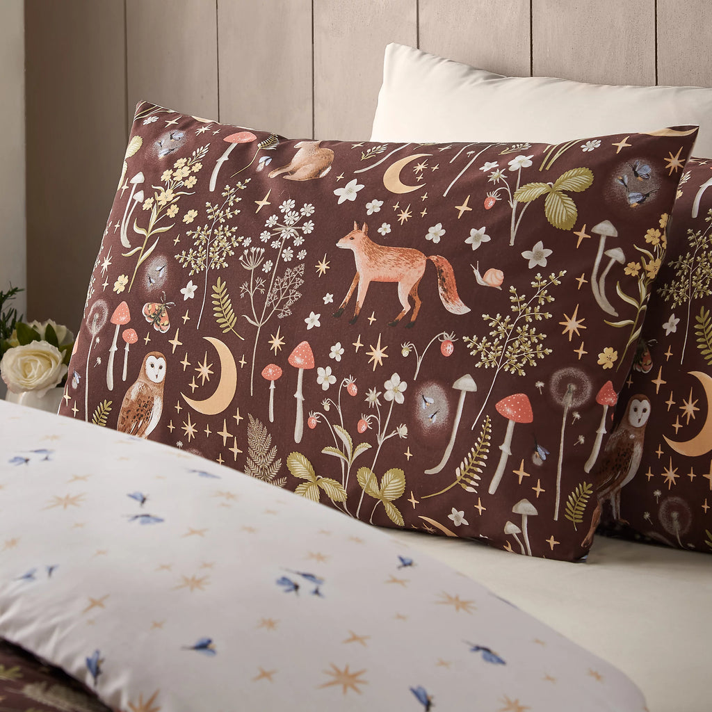 Catherine Lansfield Chocolate Enchanted Twilight Duvet Set