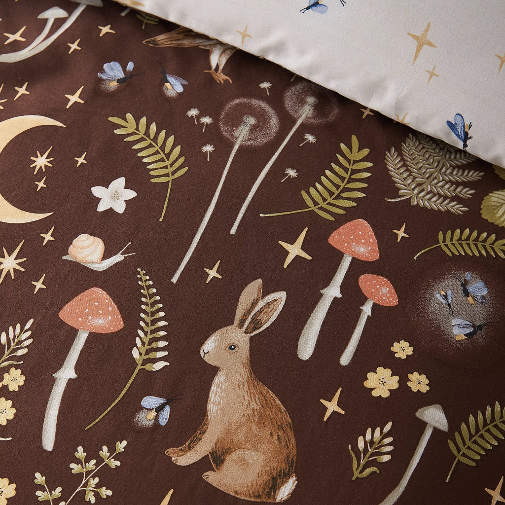 Catherine Lansfield Chocolate Enchanted Twilight Duvet Set
