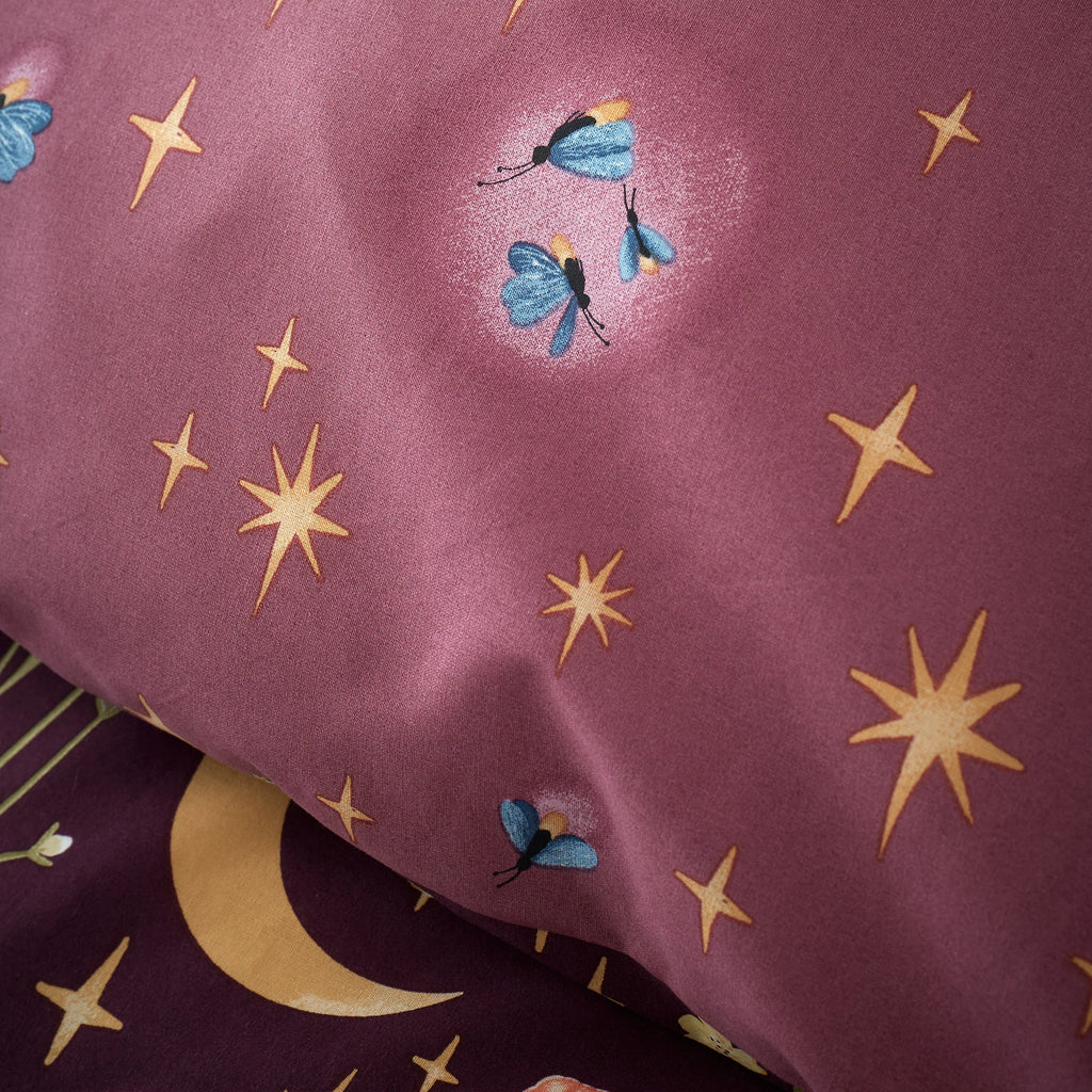 Catherine Lansfield Plum Enchanted Twilight Duvet Cover Set