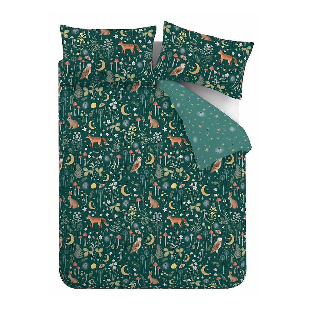 Catherine Lansfield Forest Green Enchanted Twilight Duvet Cover Set
