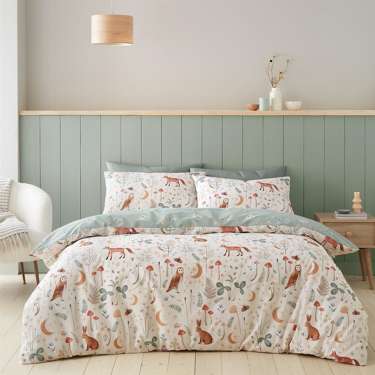 Catherine Lansfield Natural Enchanted Twilight Duvet Cover Set