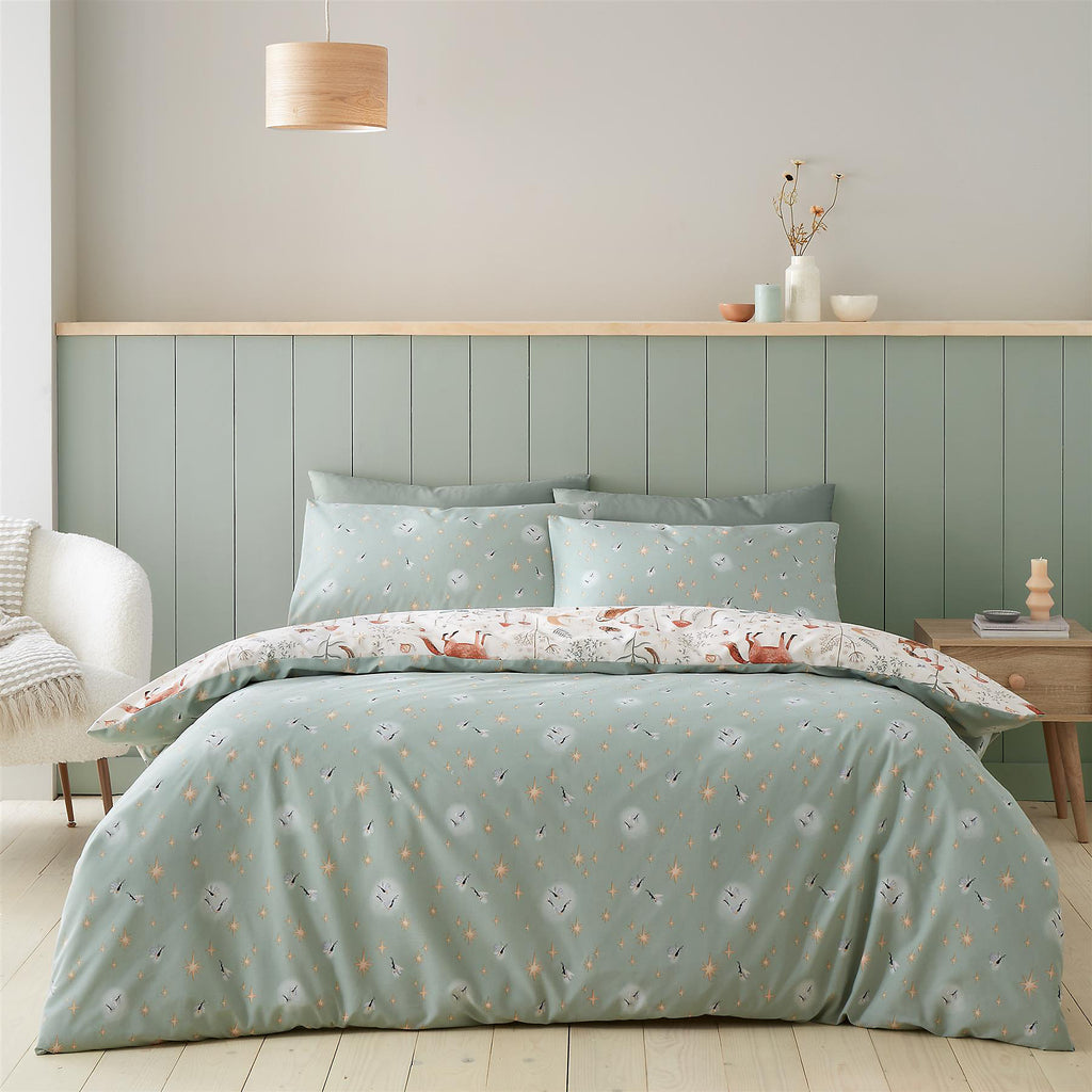 Catherine Lansfield Natural Enchanted Twilight Duvet Cover Set
