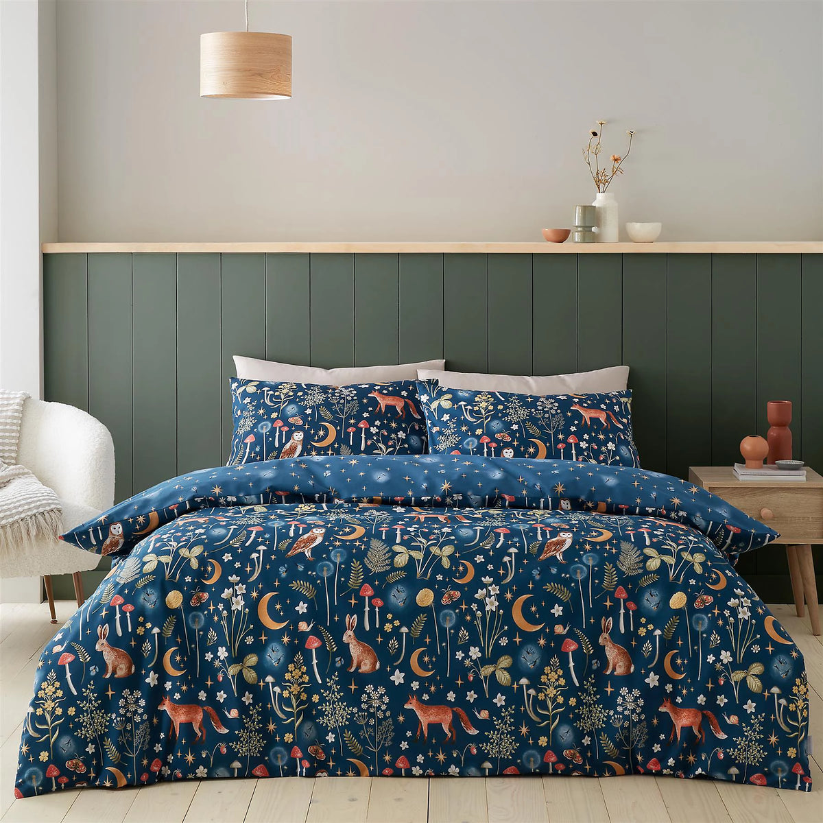 Catherine Lansfield Navy Enchanted Twilight Duvet Cover Set