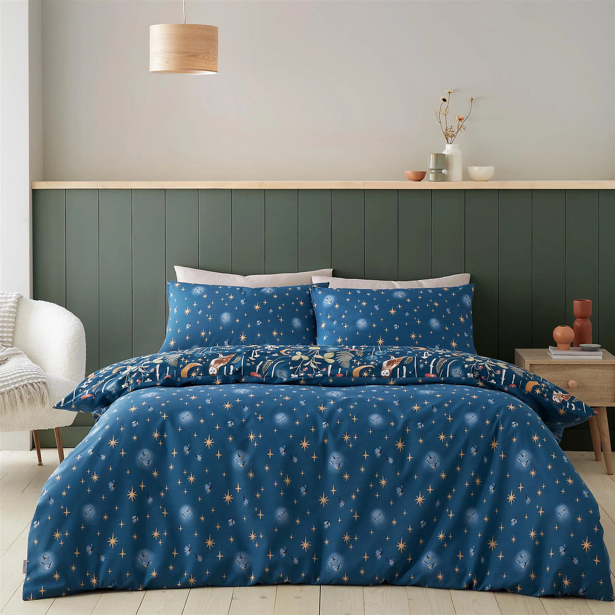 Catherine Lansfield Navy Enchanted Twilight Duvet Cover Set