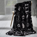 Catherine Lansfield Black Enchanted Witchcraft Cosy Fleece Blanket Throw