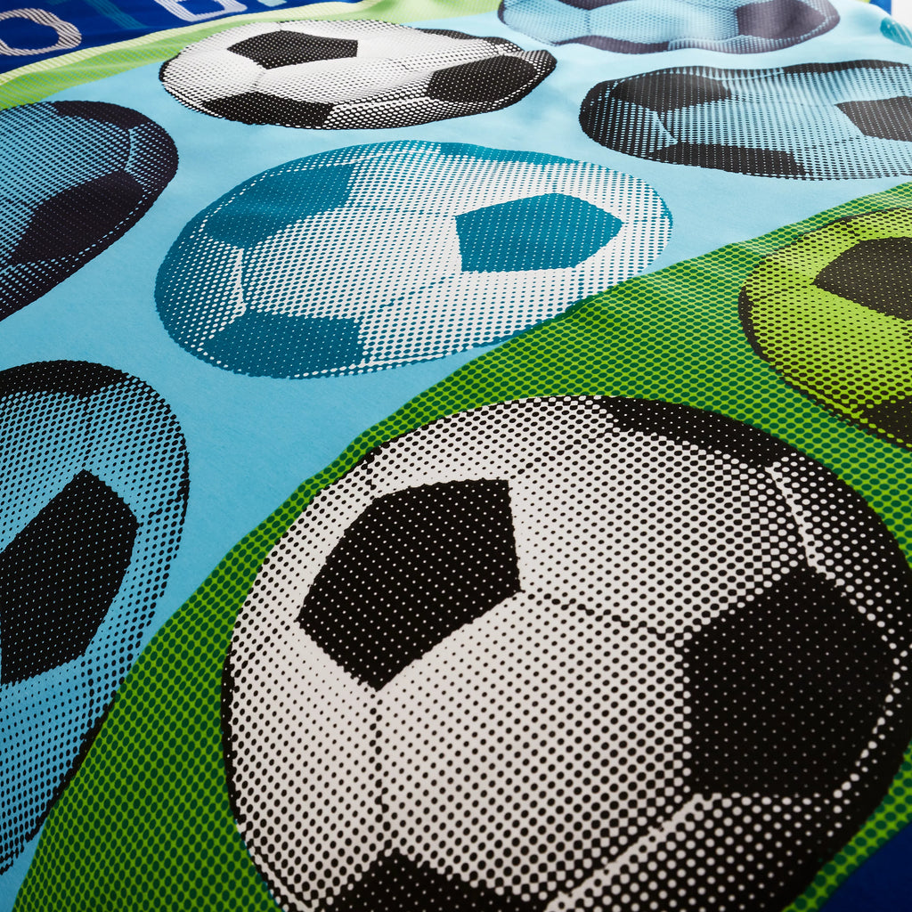 Catherine Lansfield Football Blue Reversible Duvet Cover Set