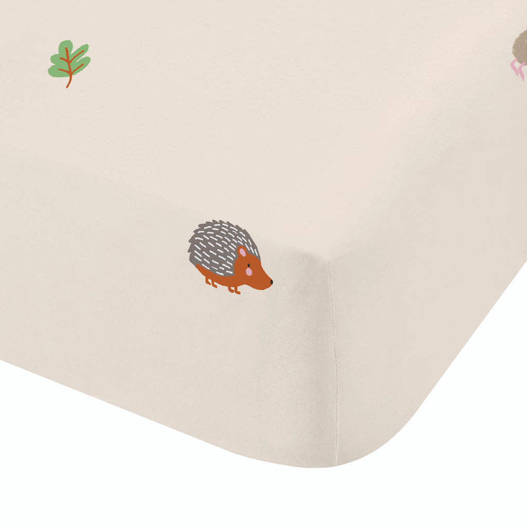 Catherine Lansfield Fox and Woodland Friends Fitted Sheet in Cream