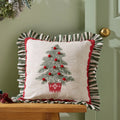 Catherine Lansfield Frilled Christmas Tree Green Cushion 45x45cm