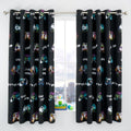 Catherine Lansfield Game Over Reversible Gaming Eyelet Curtains in Black