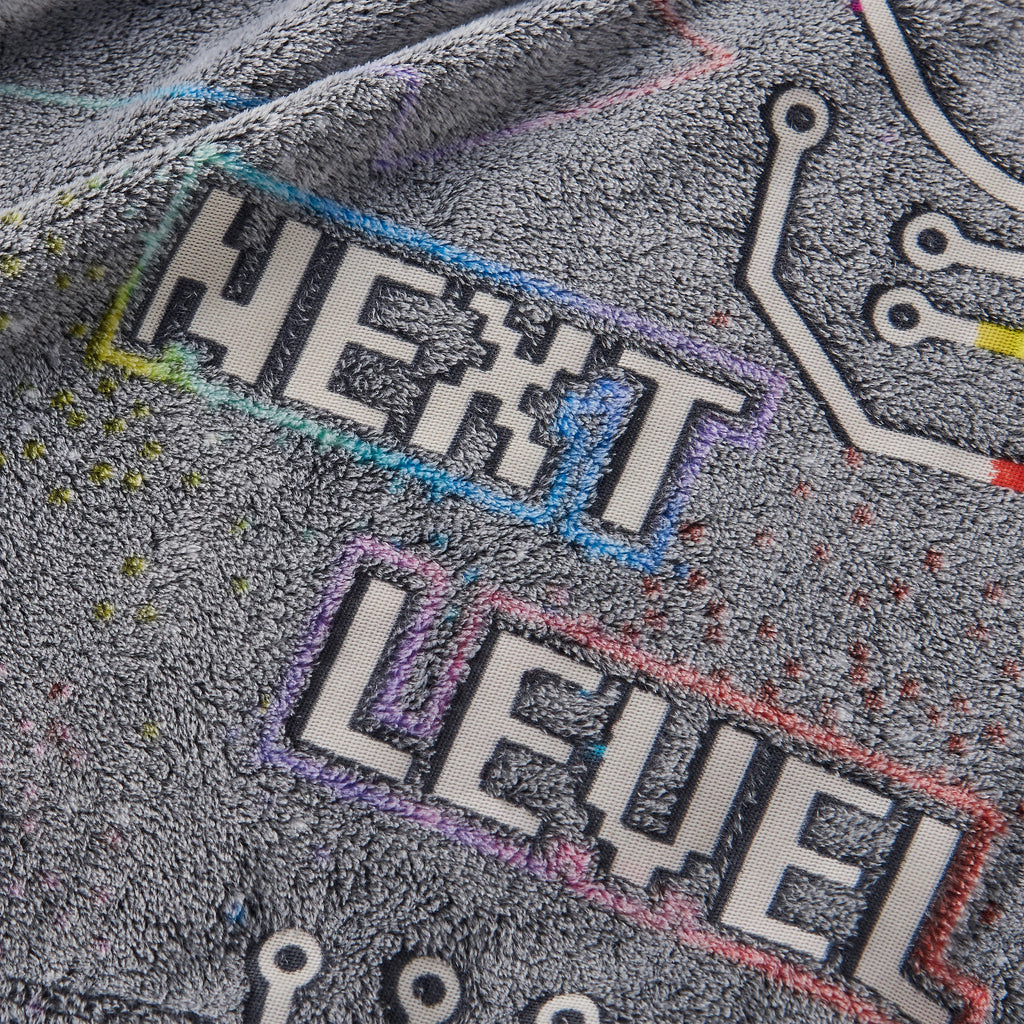 Catherine Lansfield Game Over Glow in Dark Fleece Throw Black