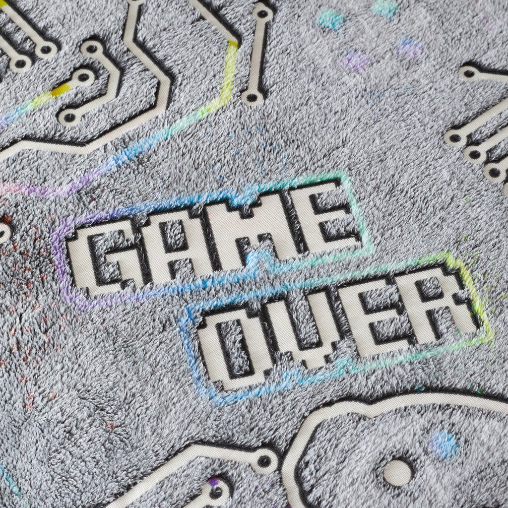 Catherine Lansfield Game Over Glow in the Dark Fleece Duvet Set in Black