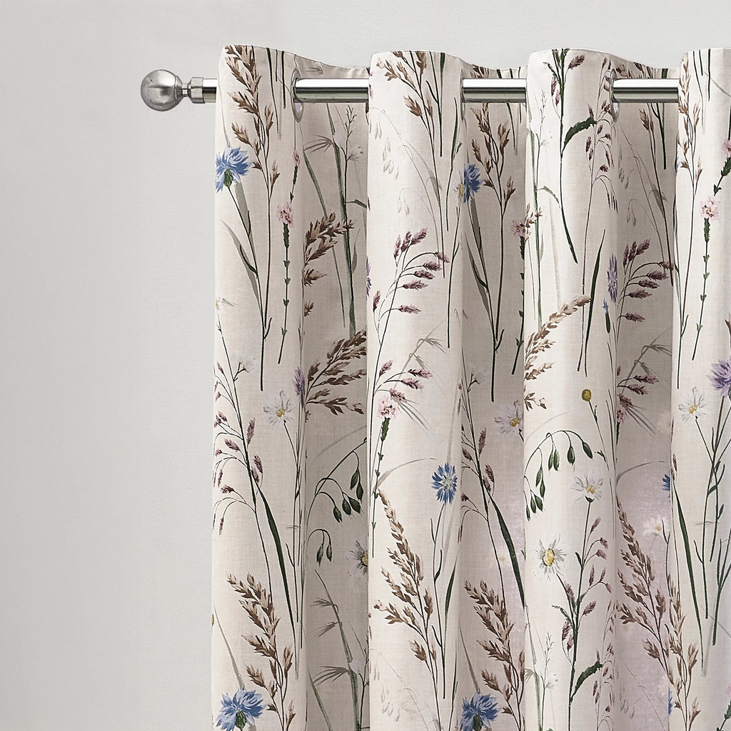 Catherine Lansfield Grasmere Floral Reversible Eyelet Curtains 66 x 90 Inch