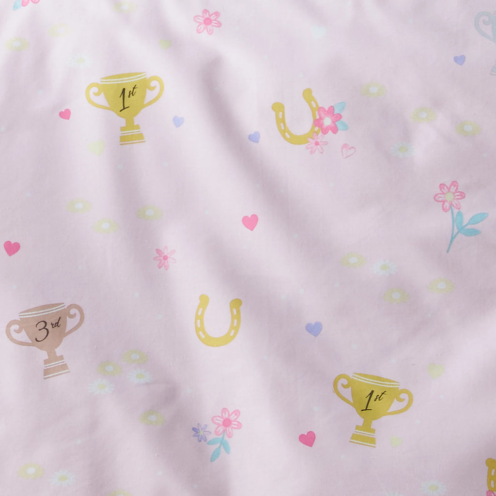 Catherine Lansfield Happy Horses Fitted Sheet Pink