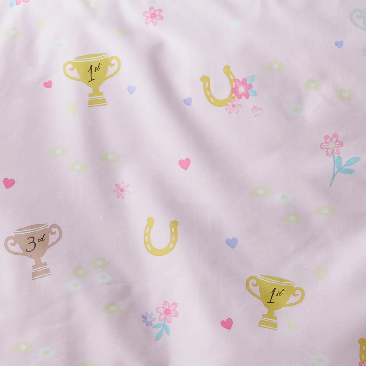 Catherine Lansfield Happy Horses Fitted Sheet Pink