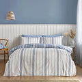 Catherine Lansfield Harbour Stripe Blue Duvet Cover Set
