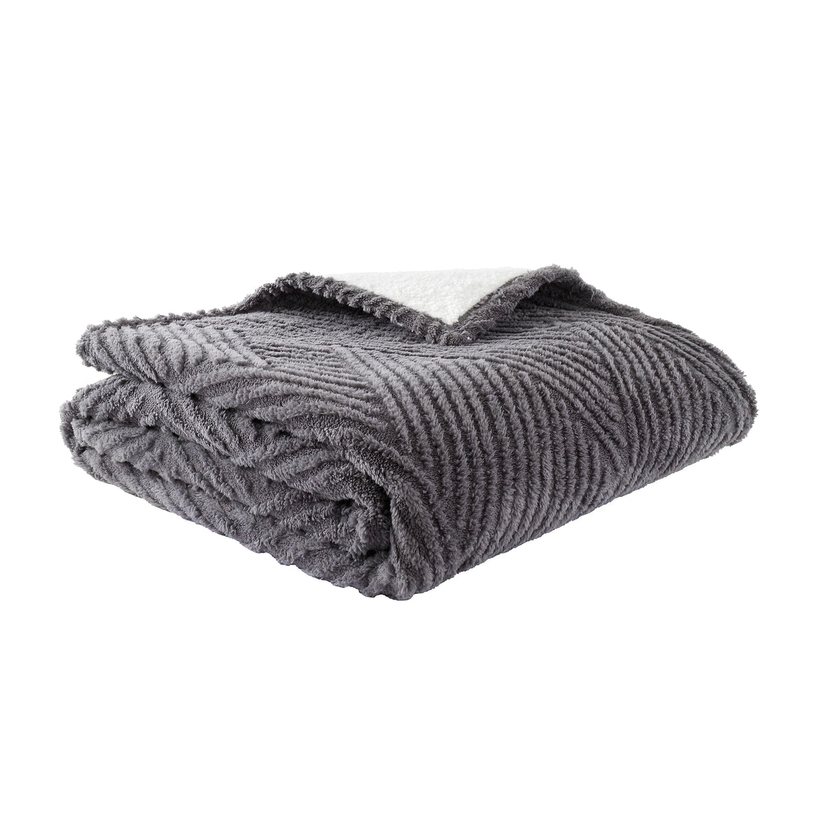 Catherine Lansfield Heat Buddy Cosy Super Thermal 220x230cm Blanket Bedspread Charcoal Grey