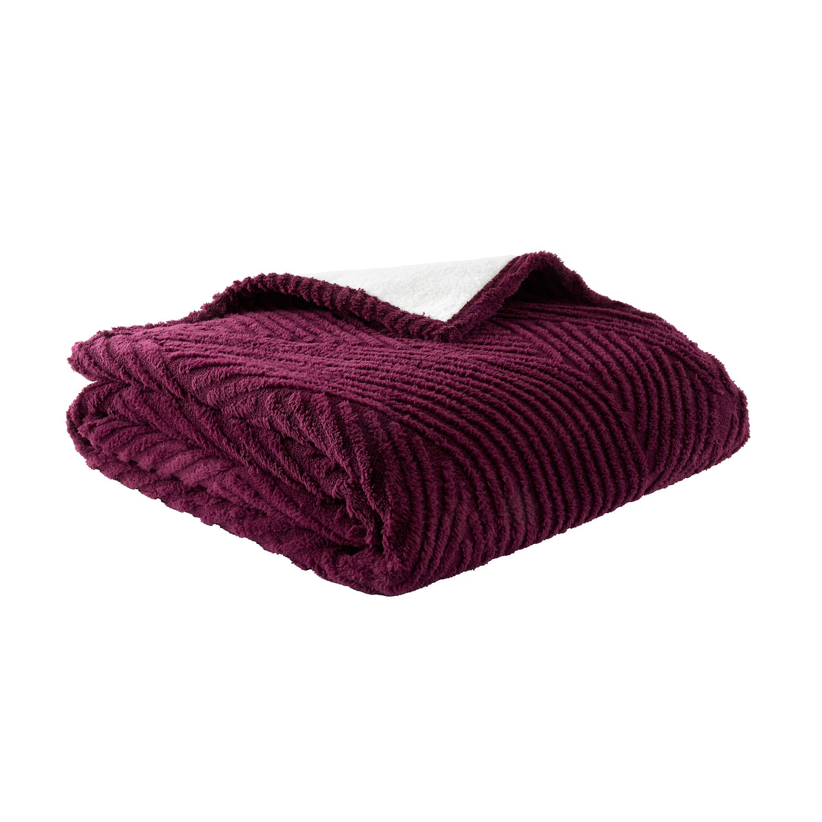 Catherine Lansfield Heat Buddy Cosy Super Thermal 220x230cm Blanket Bedspread Plum