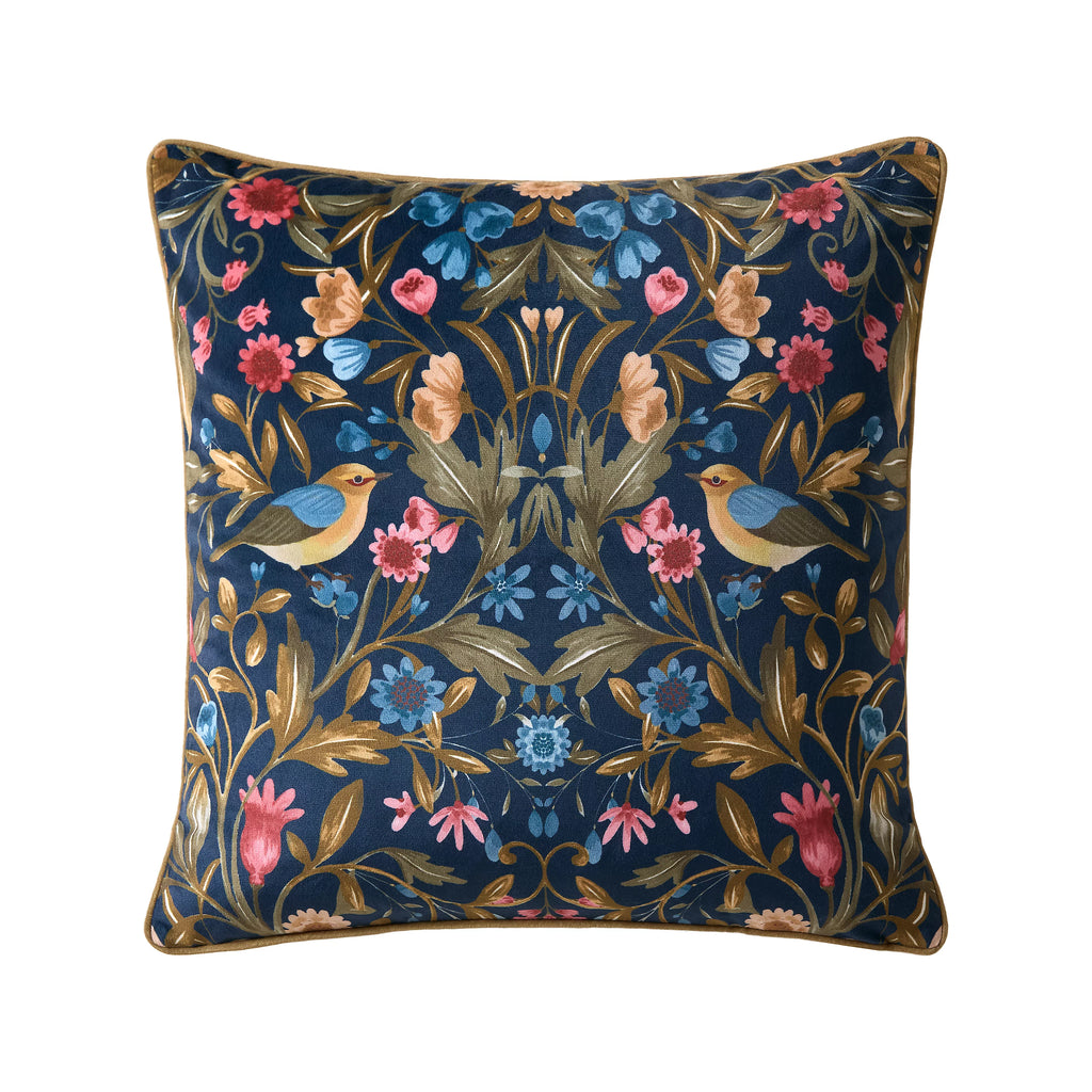 Catherine Lansfield Navy Hedgerow Hopper Cushion