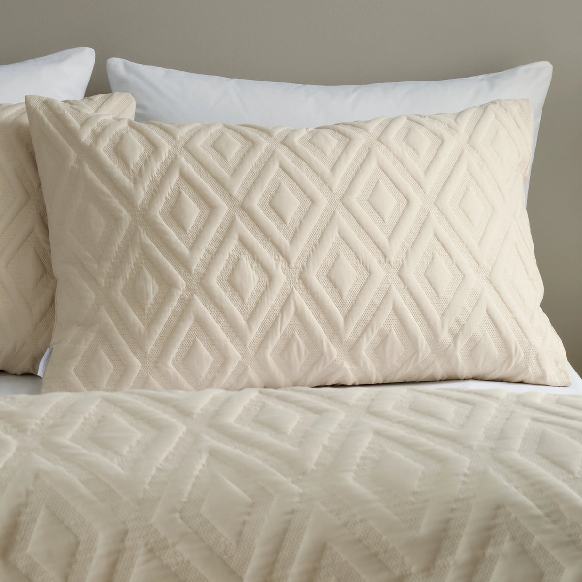 Catherine Lansfield Jacob Geo Soft Touch Duvet Cover Set Natural