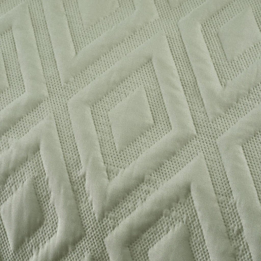 Catherine Lansfield Jacob Geo Soft Touch Duvet Cover Set Sage Green