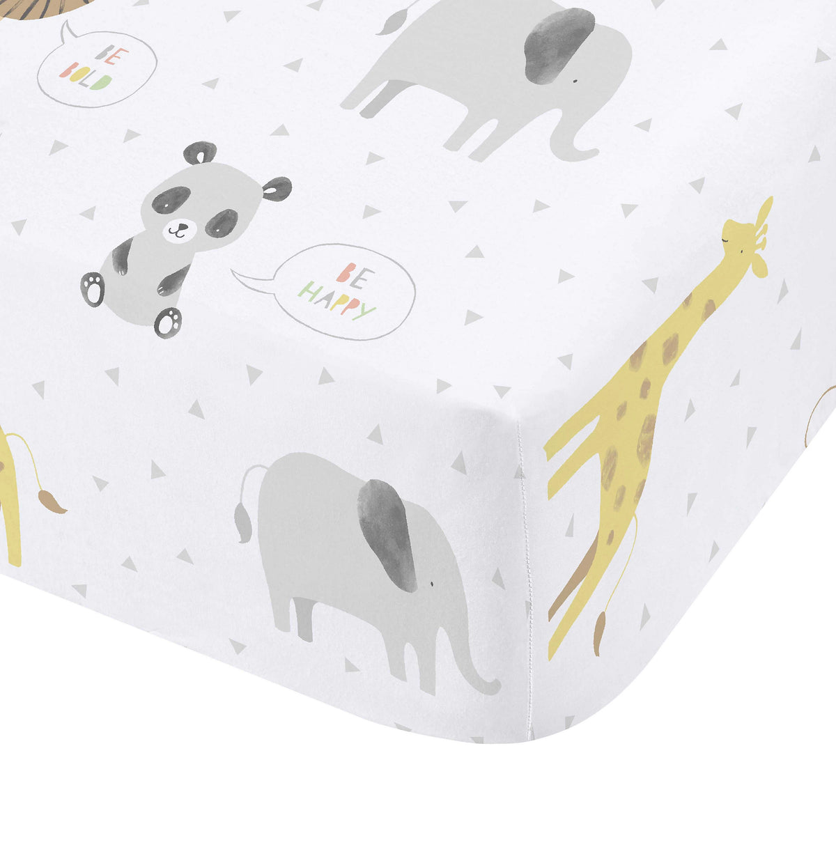 Catherine Lansfield Roarsome Animals Natural Fitted Sheet