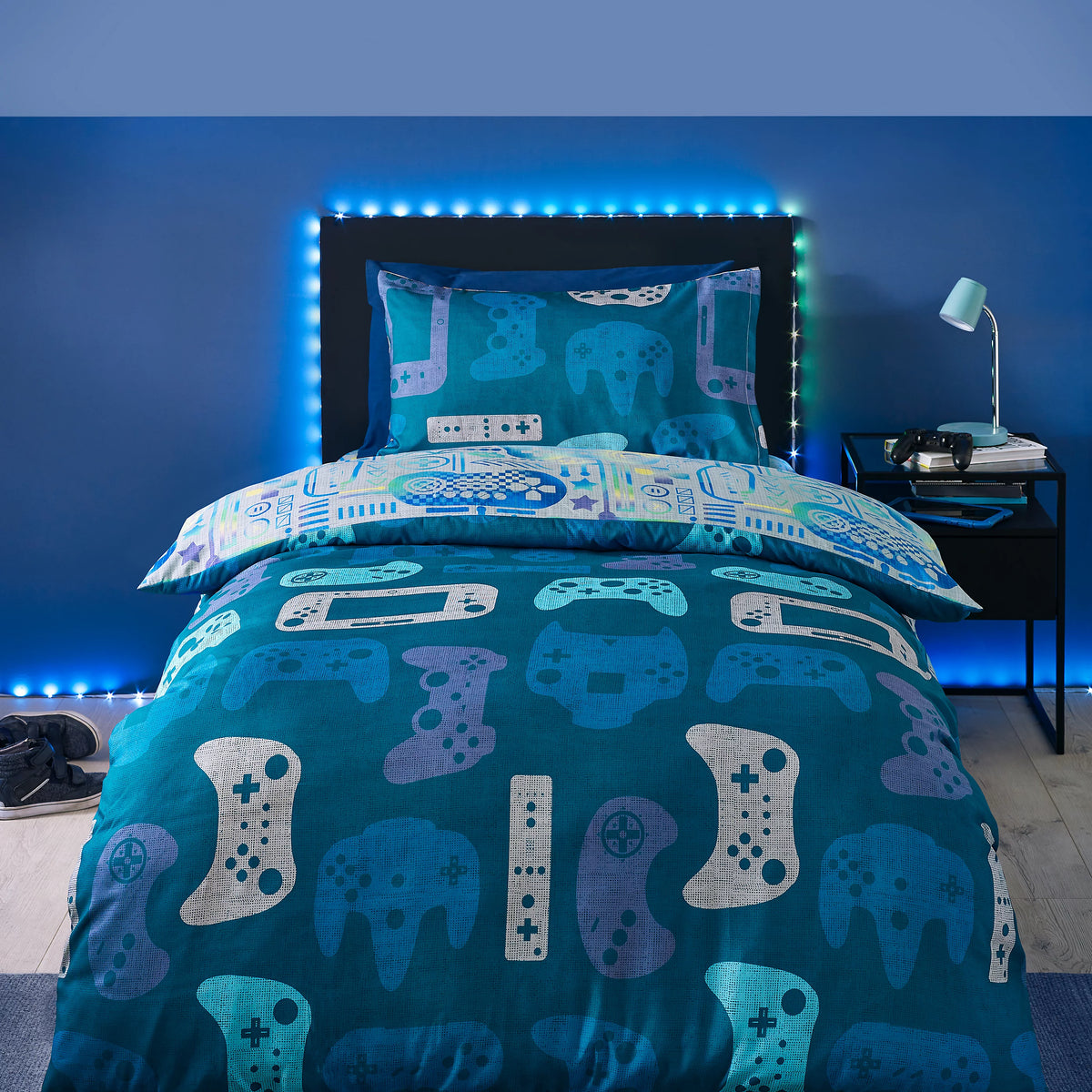 Catherine Lansfield Kids Gamer So Soft Duvet Cover Set in Grey
