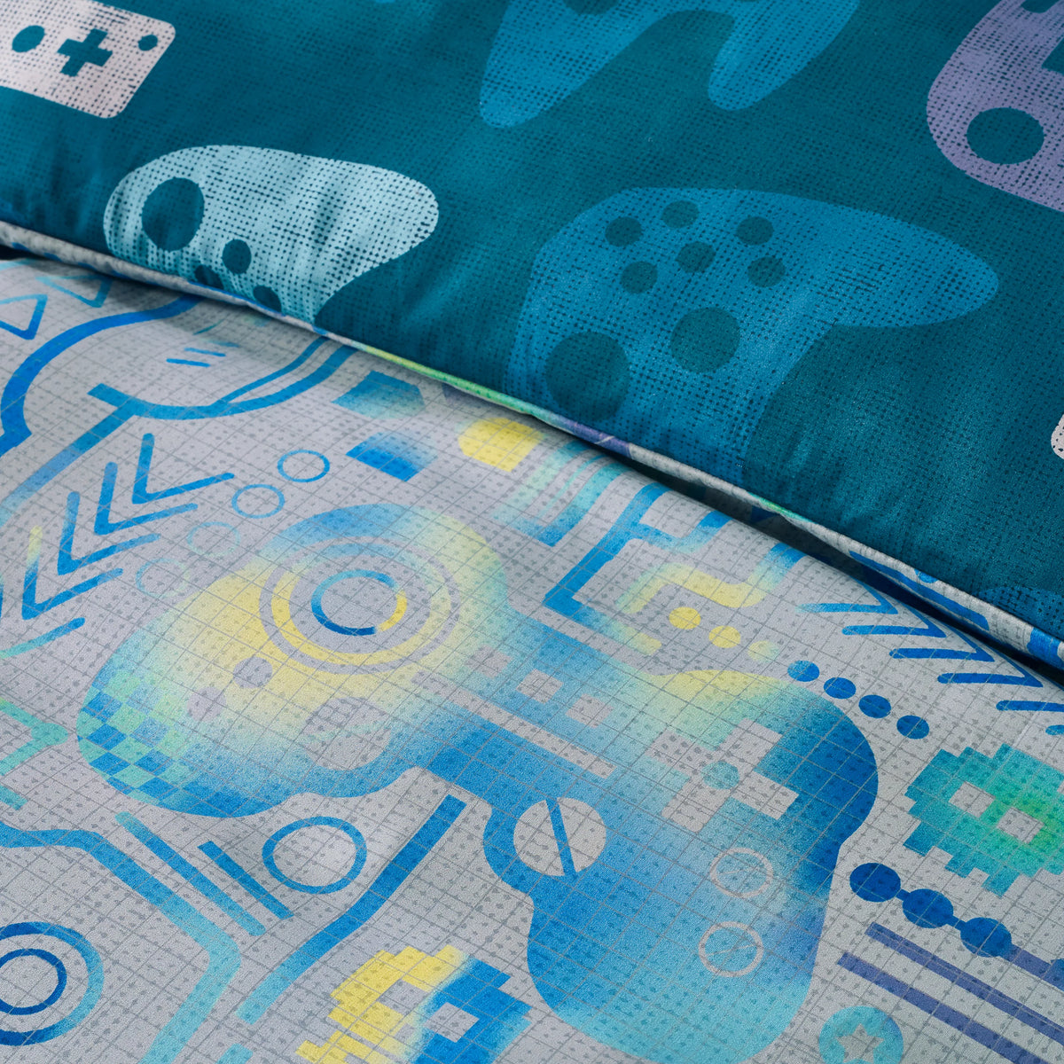 Catherine Lansfield Kids Gamer So Soft Duvet Cover Set in Grey