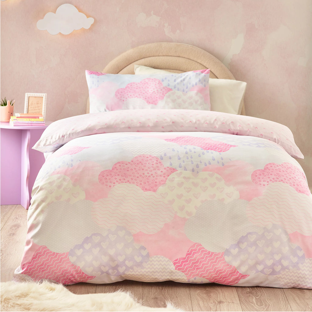 Catherine Lansfield Soft as a Cloud Duvet Cover Set in Pink