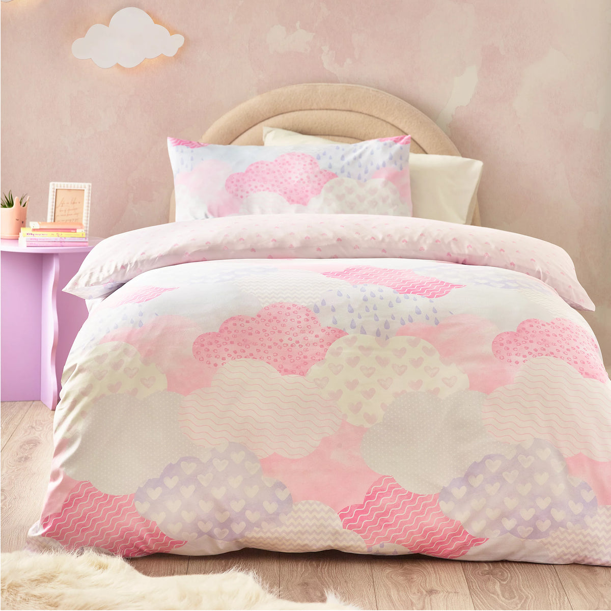 Catherine Lansfield Soft as a Cloud Duvet Cover Set in Pink