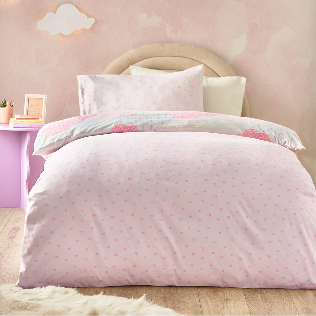 Catherine Lansfield Soft as a Cloud Duvet Cover Set in Pink