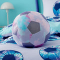 Catherine Lansfield Kids Tie Dye Football Shaped Cushion in Lilac
