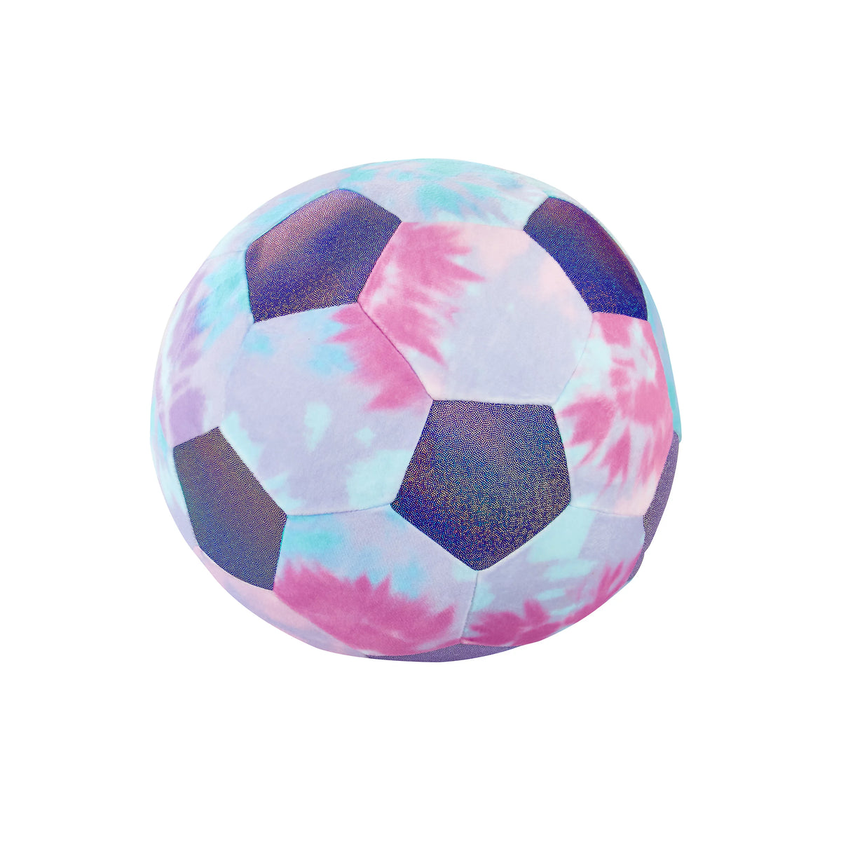Catherine Lansfield Kids Tie Dye Football Shaped Cushion in Lilac
