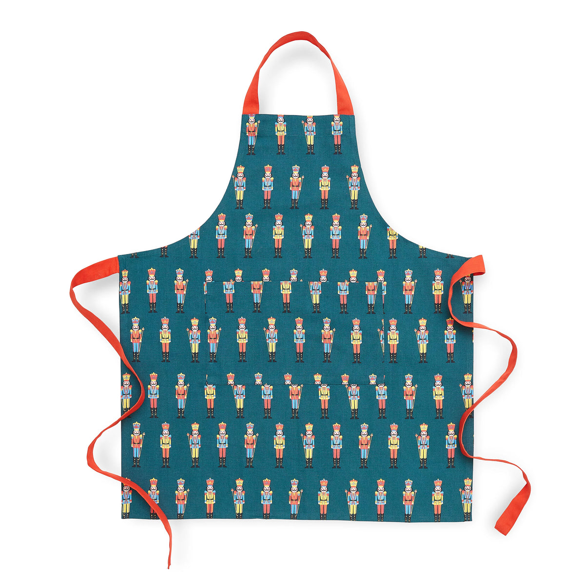 Catherine Lansfield Christmas Nutcracker Cotton Kitchen Apron in Green
