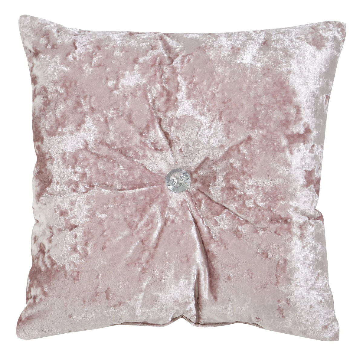 Catherine Lansfield Living Crushed Velvet 45x45cm Cushion Blush Pink